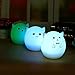 niceEshop(TM) Portable Silicone LED Colorful Baby Night Light, USB Rechargeable Children Night Lamp with Warm White, 7-Color Breathing, Single Color 3 Lighting Modes for Kids Adults Bedroom(A)