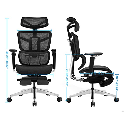 Ergonomic Office Chair Mesh Desk Chair with 5D Armrest, Computer