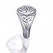 Elfasio Womens Girls Stainless Steel Ring Band Celtic Knot Silver Tone Fashion Jewelry Size 6
