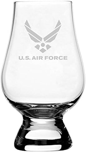 United States Air Force Etched Crystal Whisky Glass Compatible with The Glencairn Glass Accessories