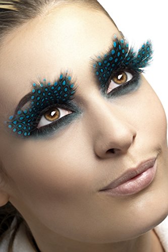 Fever Women's Eyelashes Large Feather with Dots Contains Glue In Display Box