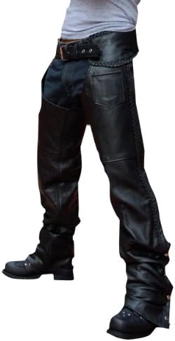 Interstate Leather Men's Braided Fully Lined Chap (Large)