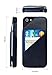 iPhone SE/5/5S Wallet Case - Card Holder Up to 8 Cards Plus Cash - Slim Eco Leather Black - HUSKK