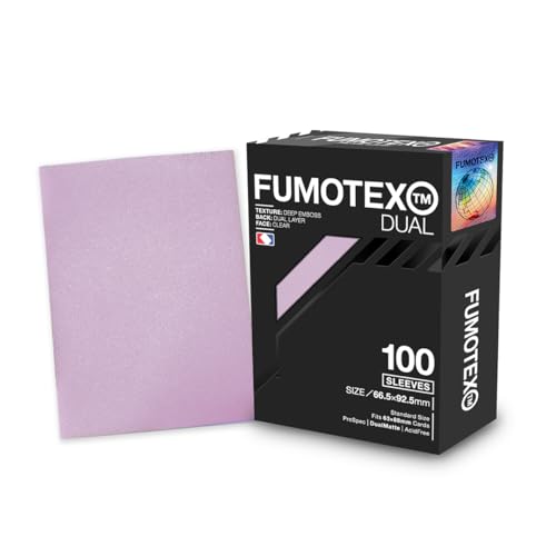 FUMOTEX DUAL SLEEVE (フモテックス デュアル スリーブ) 100枚入 トレーディングカード エンボス加工 高透過性クリア パープルアイリス
