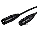 Moukey 6ft XLR Microphone Cable Balanced Mic Cable, XLR Male to XLR Female Cord for Audio Speakers, Black 6-Pack, (MK0008)