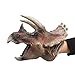Gemini&Genius Triceratops Dinosaur Hand Puppets Large Soft Rubber Realistic Funny & Scared Dino Head Hand Puppets Home, Stage and Class Role Play Toy for Kids and Toddlers