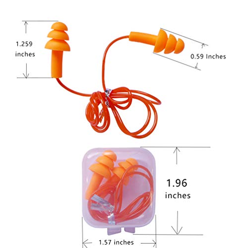 6 Pair Reusable Silicone Ear Plugs, Waterproof, Ultra Comfortable Noise Reduction Earplugs for Sleeping, Swimming, Concerts and Airplanes - Thumbnail 5