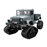 Children Toys,Dartphew 1Pcs RC Military Truck Army 1:16 4WD Tracked Wheels Crawler Off-Road Car RTR Toy,with WIFI Camera - High-speed cross-country Drift,Best Gift for Kids Baby (Gray Army Green)