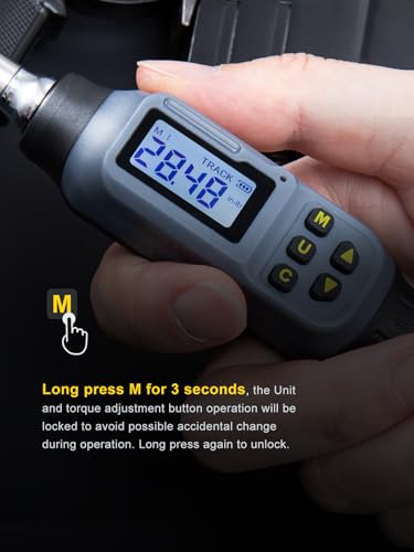 GROWNEER Digital Torque Screwdriver, 2.66-53.1 in-lbs/0.3-6 Nm, 1/4'' Drive Inch Pound Torque Screwdriver Electrician with Buzzer & LED Indicator, 27 in 1 Set