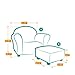 Keet Roundy Child Size Chair with Microsuede Ottoman, Brown, Ages 2-5 years