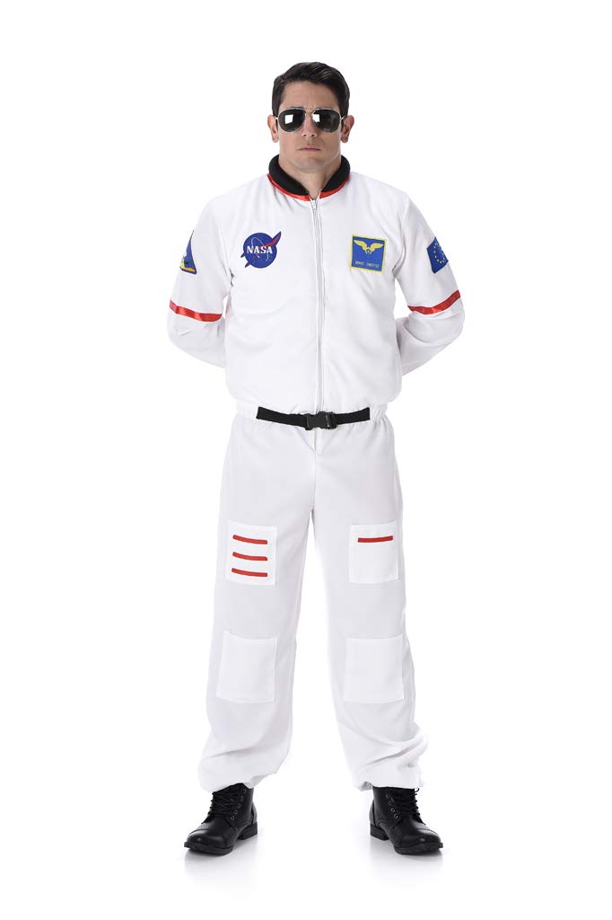 Karnival 82089 Male Astronaut Costume, Men, White, Extra Large