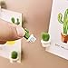 SUJING 6pcs Cute Succulent Plant Magnetic Refrigerator Magnets Cute Home Decor Refrigerator Stickers Creative Notice Message Magnetic Stickers Gift (White)