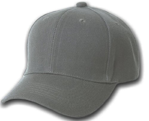Jh Sports Plain Adjustable Velcro Baseball Cap (Dark Grey)