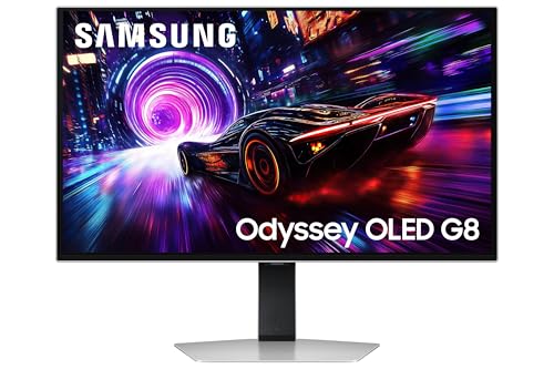 Écran PC Gaming Odyssey OLED G8-G81SF, Taille 27'', Résolution 4K (3840x2160), 240Hz, 0,03ms, 2xHDMI, DP, Ajustable en Hauteur, Orientable, Pivotable, Inclinable, LS27FG816SUXEN