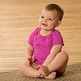 BELLA BABY Baby Rib Short Sleeve One Piece, Black, 3-6 Months