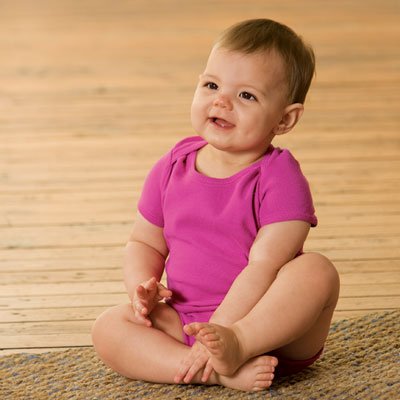 BELLA BABY Baby Rib Short Sleeve One Piece, Black, 3-6 Months