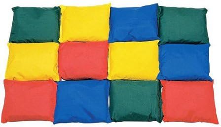 School Mood Sportime Heavy-Duty Nylon Bean Bags, Set of 12 4" x 4"