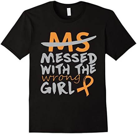 Men's MS Messed with the Wrong Girl T-Shirt XL Black