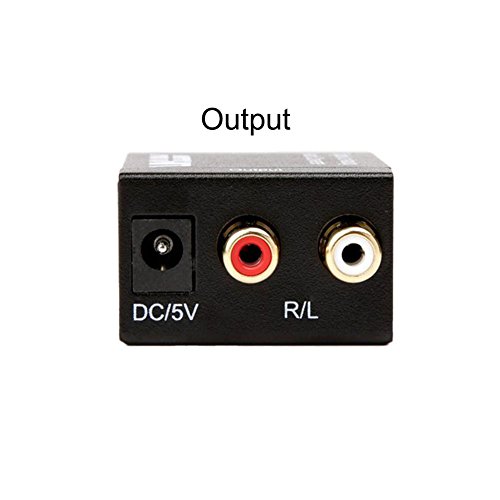 AutoWT Digital Optical Coaxial Toslink Signal to Analog Audio Converter