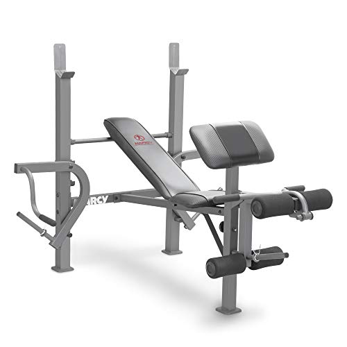 Marcy Standard Weight Bench with Butterfly and Leg Developer Multifunctional Workout Station for Home Gym MD-389