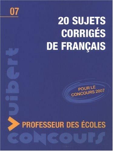 20 sujets corrigés de français