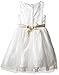 ZUNIE Girls' Allover Glitter Mesh Dress with Sweaterknit Shrug