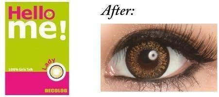 Amazon Hello Me ハローミー Lady レディ ブラウン系 カラコン 1年 1箱1枚入 14 0mm 度あり 度数 2 75 ドラッグストア