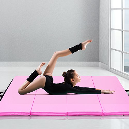 Giantex 6 ft x 4 ft Gymnastics Mat, Folding AntiTear Exercise Floor
