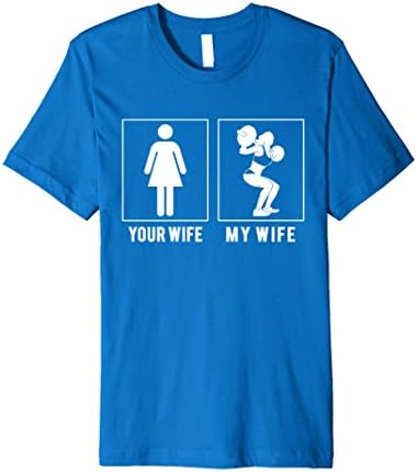 Men's WEIGHT LIFTING WIFE T-SHIRT XL Royal Blue