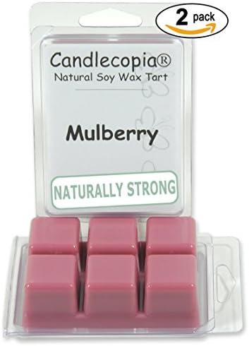 Mulberry Strongly Scented Hand Poured Vegan Wax Melts, 12 Scented Wax Cubes, 6.4 Ounces in 2 x 6-Packs