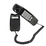 Trimline Corded Phone - Phones for Seniors - Phone for Hearing impaired - Black - Retro Novelty Telephone - an Improved Version of The Princess Phones in 1965 - Style Big Button