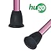 Hugo Adjustable Offset Handle Cane with Reflective Strap, Rose