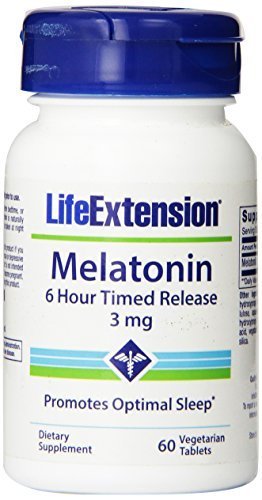 Life Extension Melatonin Time Released Vegetarian Tablets, 60 Count