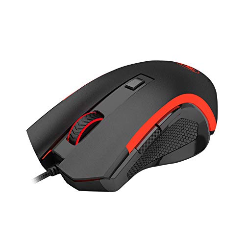 AcisuHu Gaming USB Wired Mouse Ergonomic Design 6 Buttons Up to 3200DPI Desktop Computer Accessories Mice,Black-Red