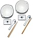 Umami Tableware Blue and White Porcelain Ramen Bowl Set - Soup Bowl With Chopsticks, Sauce Dish, Hooked Spoon Set of 2