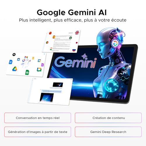P13PRO Tablet 13.4 Pulgadas, 2.4K 120Hz Display Tablet Android 16 con 48GB RAM+256GB ROM, Gemini AI, T7280 Octa-Core, 16MP + 8MP, 12000mAh, 5G WIFI, 4G LTE, Tablets con Teclado, lapiz, Funda-Negro