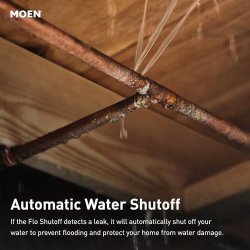 Moen Flo Smart Water Monitor and Automatic Shutoff Sensor, Wi-Fi Connected Water Leak Detector for 1-Inch Diameter Pipe, 900-006 - View 17