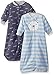 Carter's Baby Boys 2-Pack Microfleece Sleepbag, Blue Bear Script, Medium