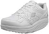 Skechers Women's Shape Ups 2.0 Perfect Comfort Fashion Sneaker, White/Silver, 8 M US