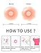 Nipplecovers Silicone Reusable Pasties for Women Skin Breast Petals Adhesive Nipple Cover(Round-6)