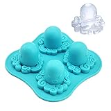 Botrong Safe and Health Octopus Shape Ice Cube DIY Mould Pudding Jelly Mold Tray Home DIY Cocktail
