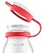 Ello Elsie Glass Water Bottle with Silicone Stopper, 22 oz, Grape