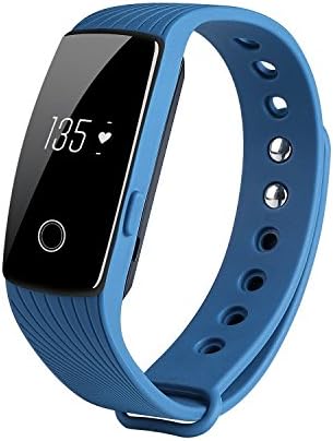 DAEON(TM) iDN107HR Series Heart Rate Fitness Activity Tracker Smart Watch, OLED Screen Smart Bracelet, Cellphone Finding, Loss Prevention and Sedentary Reminder (Blue)