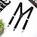 Buyless Fashion Adjustable Suspenders for Kids Toddlers Baby Elastic Solid Color 1 Inch - Y Back Design - 5102-Black-26