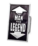 Buckle Rage Adult Mens The Man Legend Dirty Joke Arrow Funny Belt Buckle Black