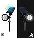 Solar Spotlights, Holan 4-LED Solar Landscape Lights 180 ° Adjustable Waterproof Outdoor Security Lighting 2-in-1 Wall Lights Auto On/Off for Backyard Driveway Patio Gardens Lawn Pool ( Pack of 1 )