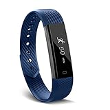 Fitness Tracker,YG3 Activity Tracker Waterproof with Sleep Monitor, Bluetooth Smart Wristband Bracelet Sport Pedometer fitness Watch Step Tracker/Calorie Counter for Android and ios (Blue)