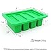 YHSWE 1 Green Silicone Butter Mold Tray with Lid Storage Jar Large 4 Cavities Rectangle Container for Butter Pudding Soap Chocolate Cheesecake Ice Cube Bar