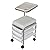 WHITE Pedicure Manicure Nail Salon SPA Cart Trolley Stool CHAIR w/ Shelves