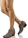 SODA Women's Cage Faux Suede Tiny Dash Perforations Western Cutout Side Low Stacked Heel Ankle Bootie